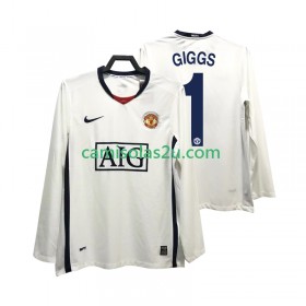 Camisolas de futebol Manchester United GIGGS 11 Premier League 2008 2009 Retro Equipamento Alternativa Manga Comprida